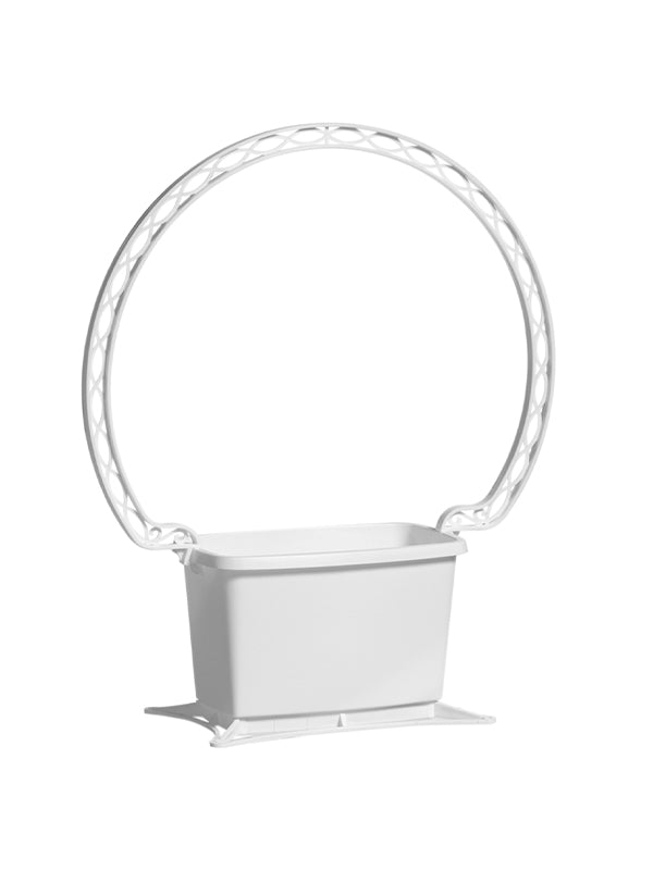 White rectangular plastic basket